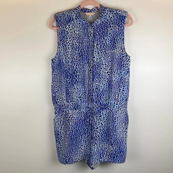 Rebecca Taylor Leopard Fever Romper, Size 8 - Picture 2 of 16